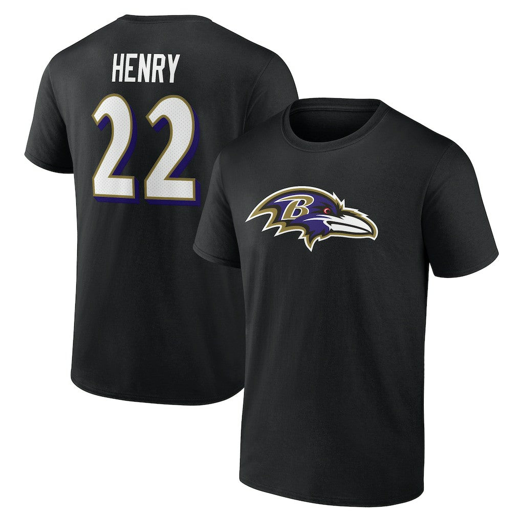 Derrick Henry Baltimore Ravens Icon Name & Number T-Shirt - Black online