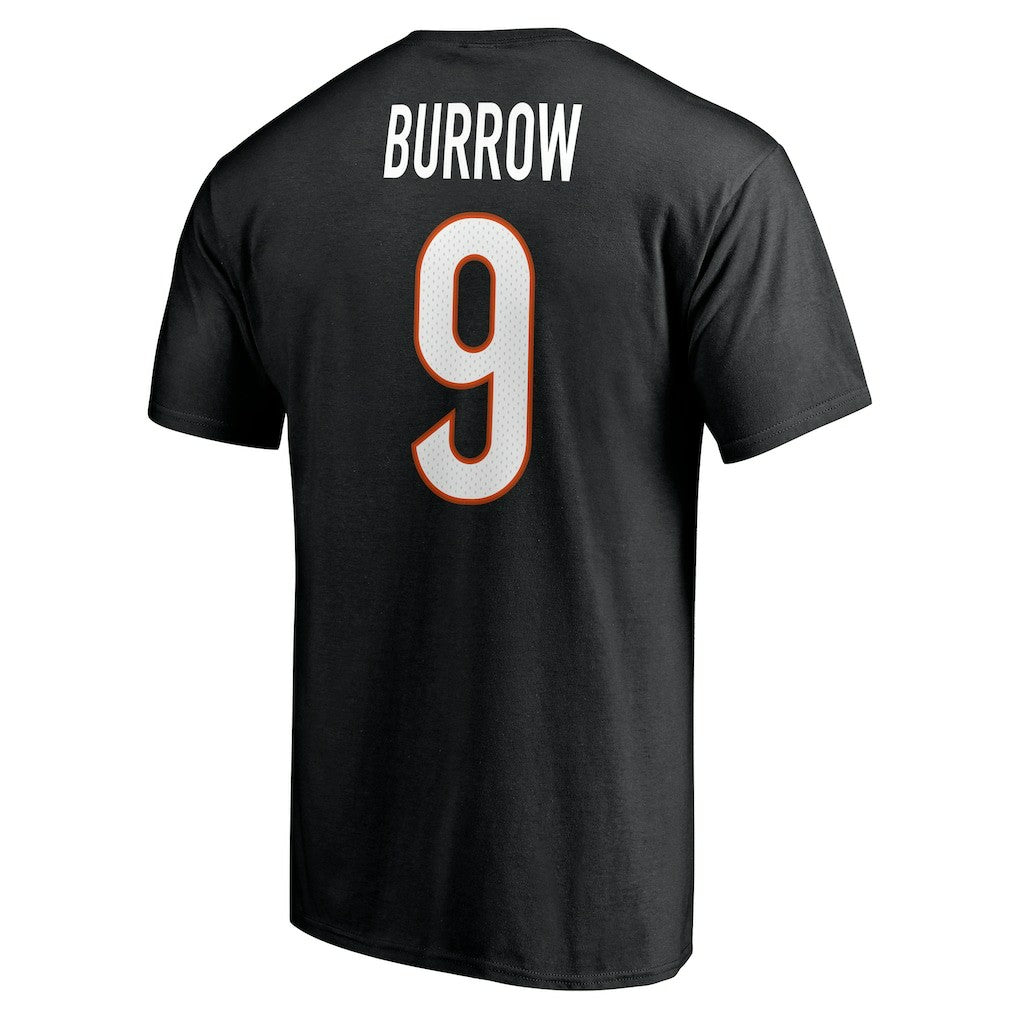 Joe Burrow Cincinnati Bengals Icon Name & Number T-Shirt - Black online