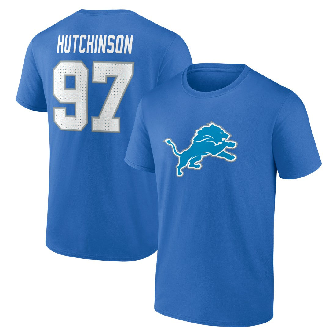 Aidan Hutchinson Detroit Lions Icon Name & Number T-Shirt - Blue sale