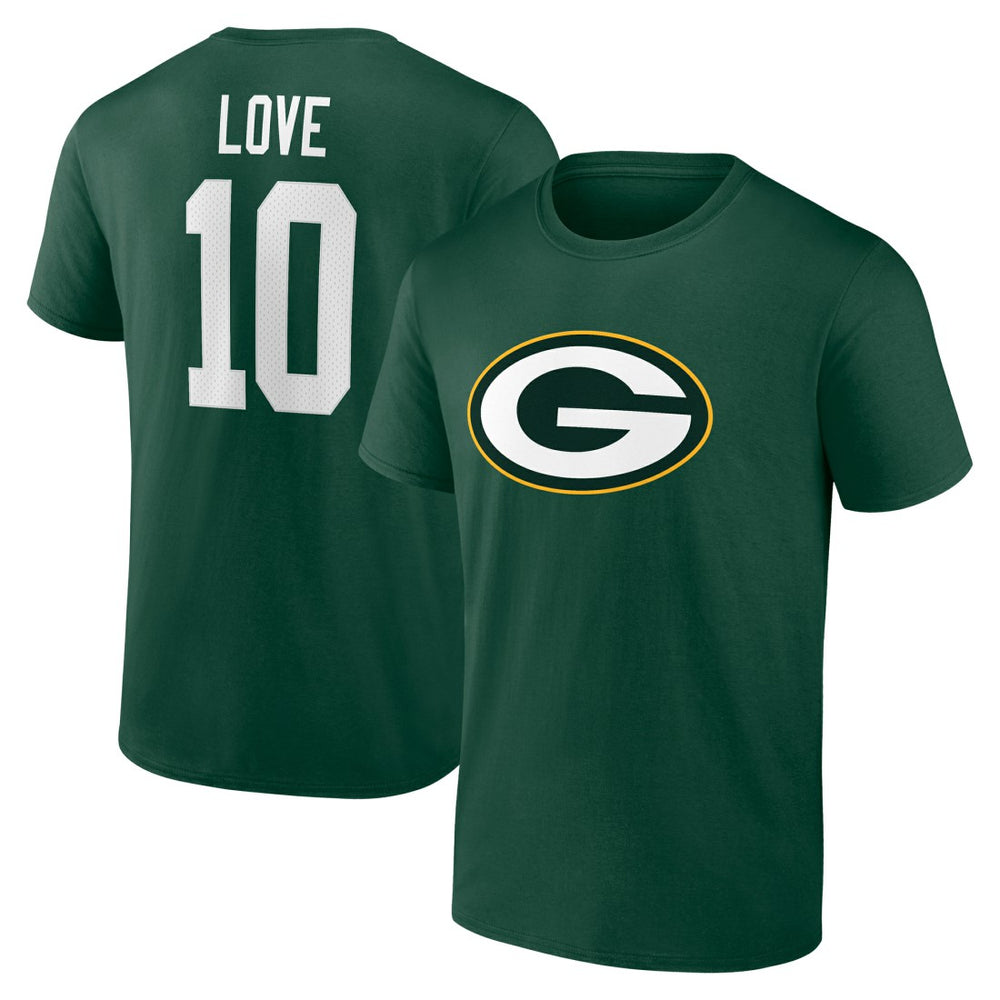 Jordan Love Green Bay Packers Icon Name & Number T-Shirt - Green on sale