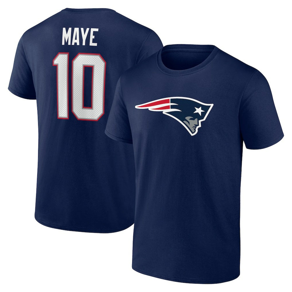 Drake Maye New England Patriots Icon Name & Number T-Shirt - Navy online