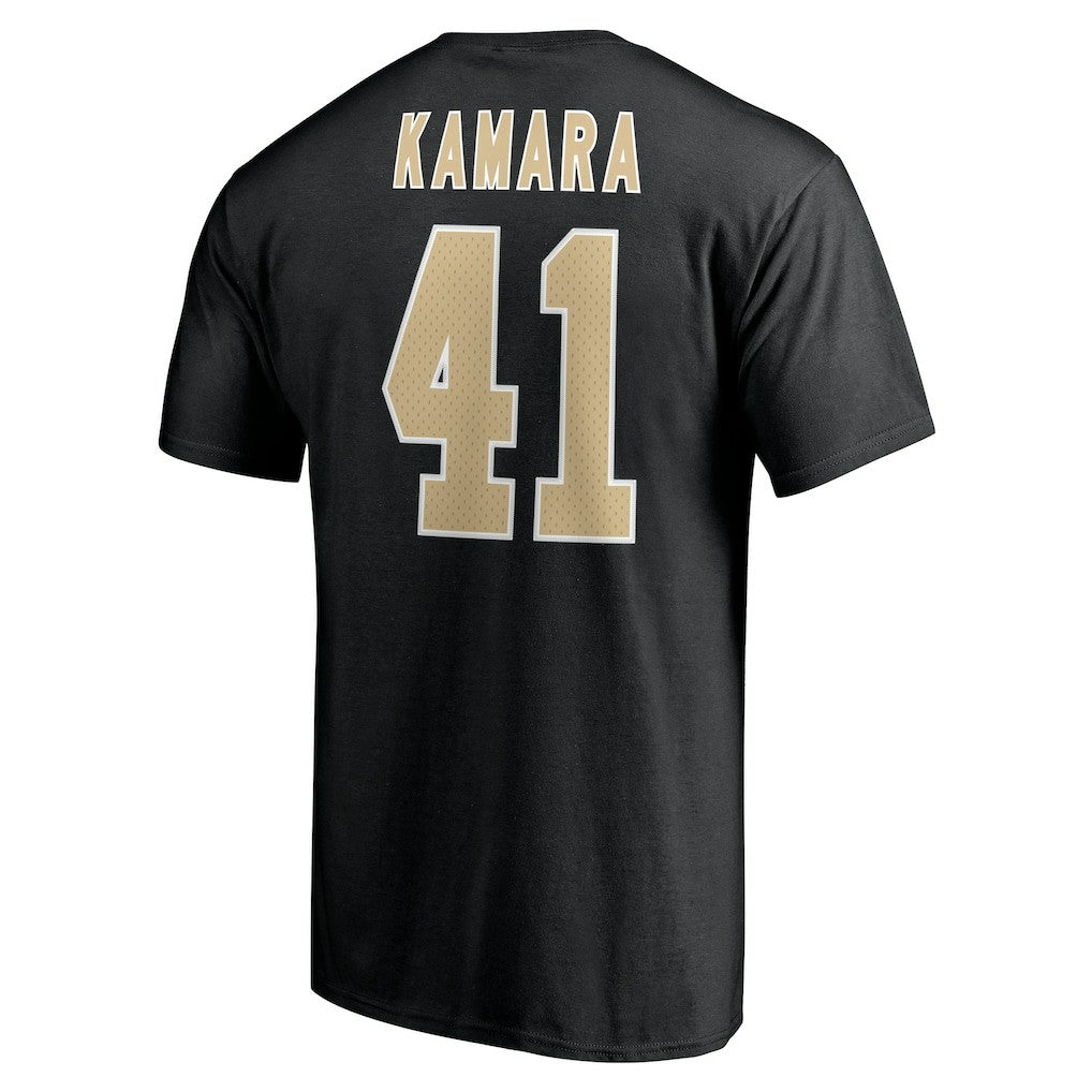 Alvin Kamara New Orleans Saints Icon Name & Number T-Shirt - Black on sale