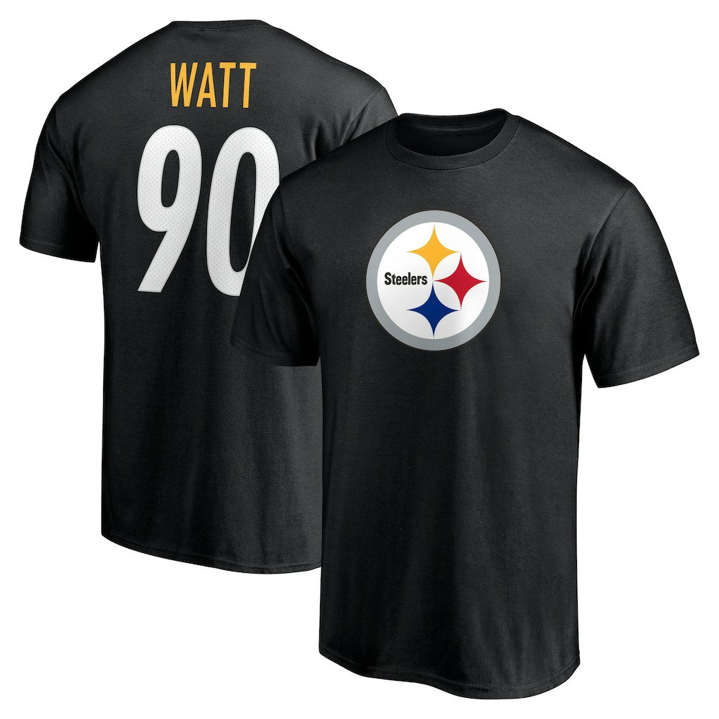 T.J. Watt Pittsburgh Steelers Icon Name & Number T-Shirt - Black on sale