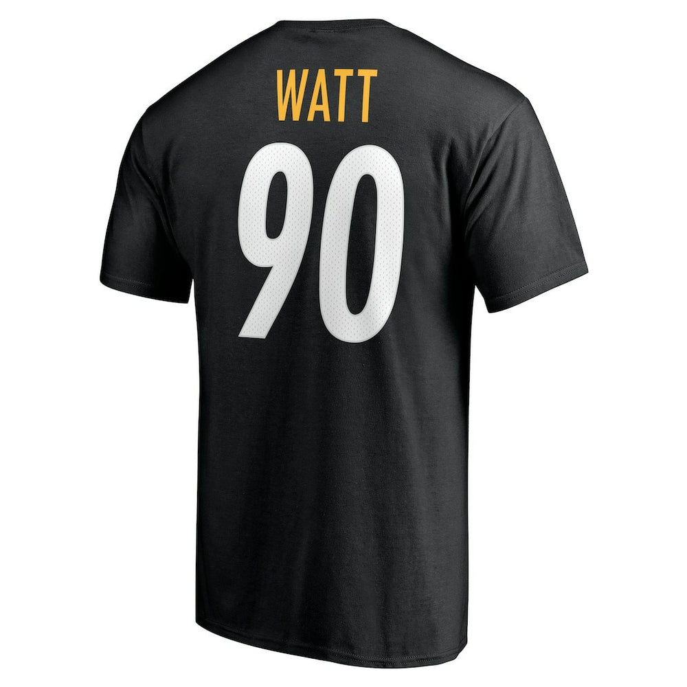 T.J. Watt Pittsburgh Steelers Icon Name & Number T-Shirt - Black on sale