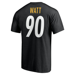 T.J. Watt Pittsburgh Steelers Icon Name & Number T-Shirt - Black on sale