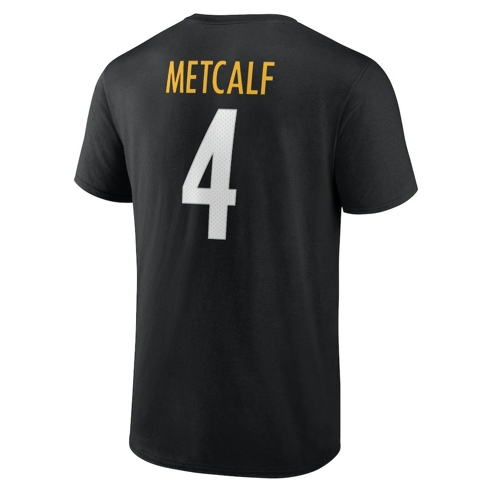 DK Metcalf Pittsburgh Steelers Icon Name & Number T-Shirt - Black sale