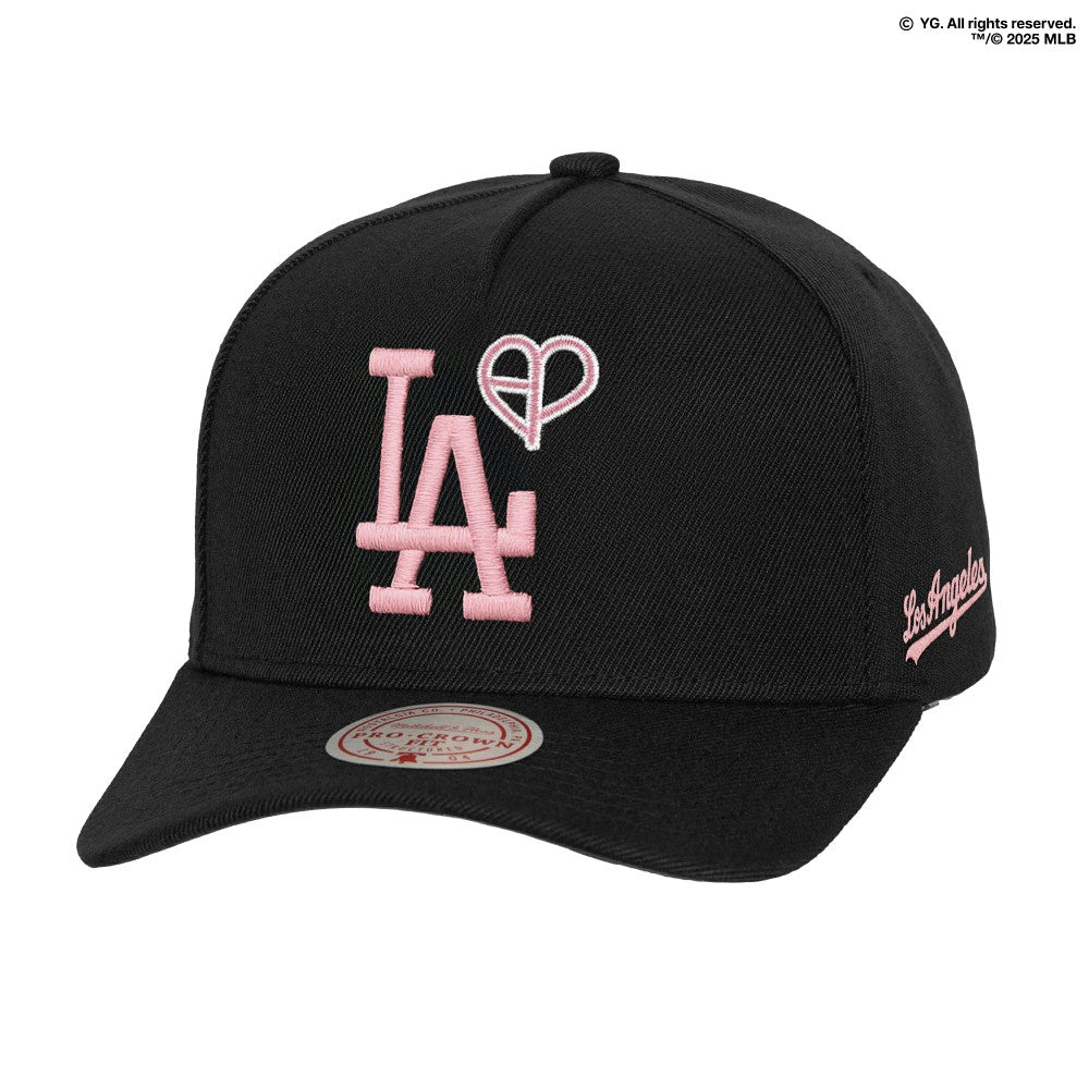Los Angeles Dodgers x BLACKPINK  Pro Crown Snapback Hat - Black - Limited Edition | Mitchell & Ness