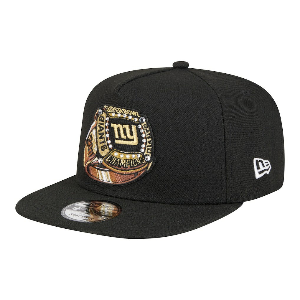 New York Giants New Era Super Bowl Ring 9FIFTY A-Frame Adjustable Hat - Black online