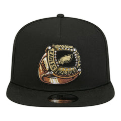 Philadelphia Eagles New Era Super Bowl Ring 9FIFTY A-Frame Adjustable Hat - Black on sale