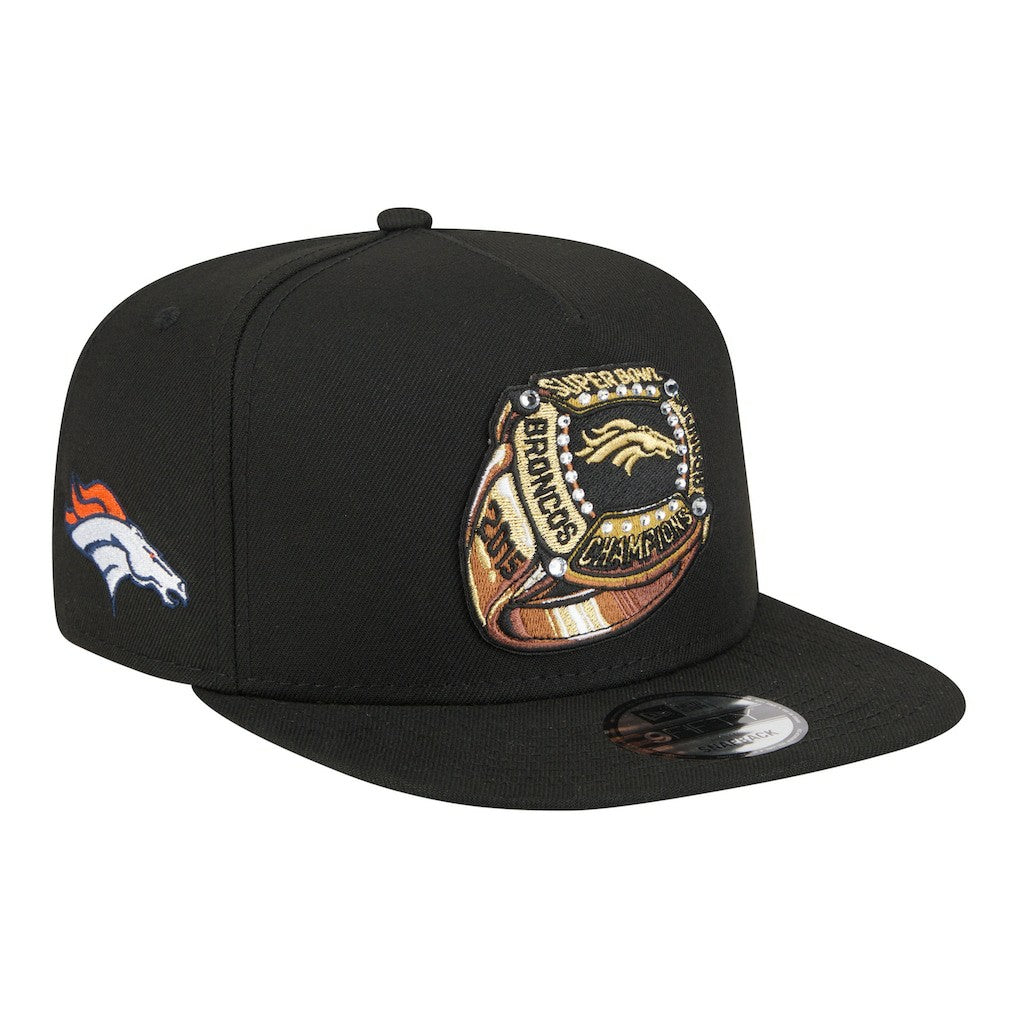 Denver Broncos New Era Super Bowl Ring 9FIFTY A-Frame Adjustable Hat - Black outlet