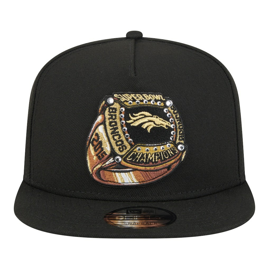 Denver Broncos New Era Super Bowl Ring 9FIFTY A-Frame Adjustable Hat - Black outlet