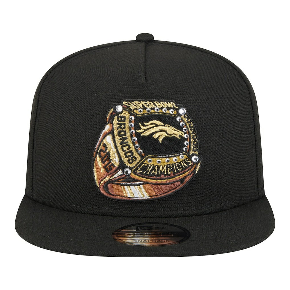 Denver Broncos New Era Super Bowl Ring 9FIFTY A-Frame Adjustable Hat - Black outlet