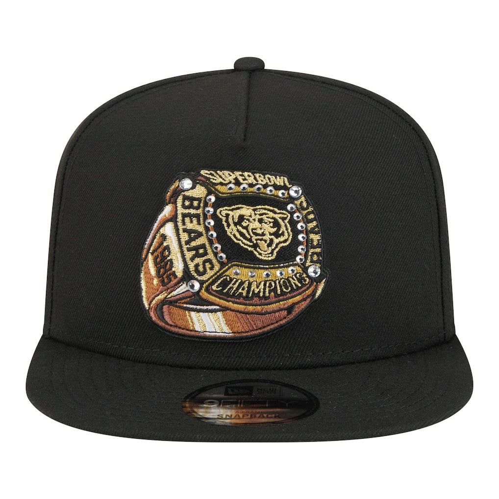Chicago Bears New Era Super Bowl Ring 9FIFTY A-Frame Adjustable Hat - Black online