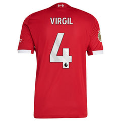 Virgil van Dijk Liverpool 2025/26 Home Jersey - Red | Adidas sale
