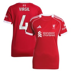 Virgil van Dijk Liverpool Women's 2025/26 Home Replica Jersey - Red | Adidas for sale