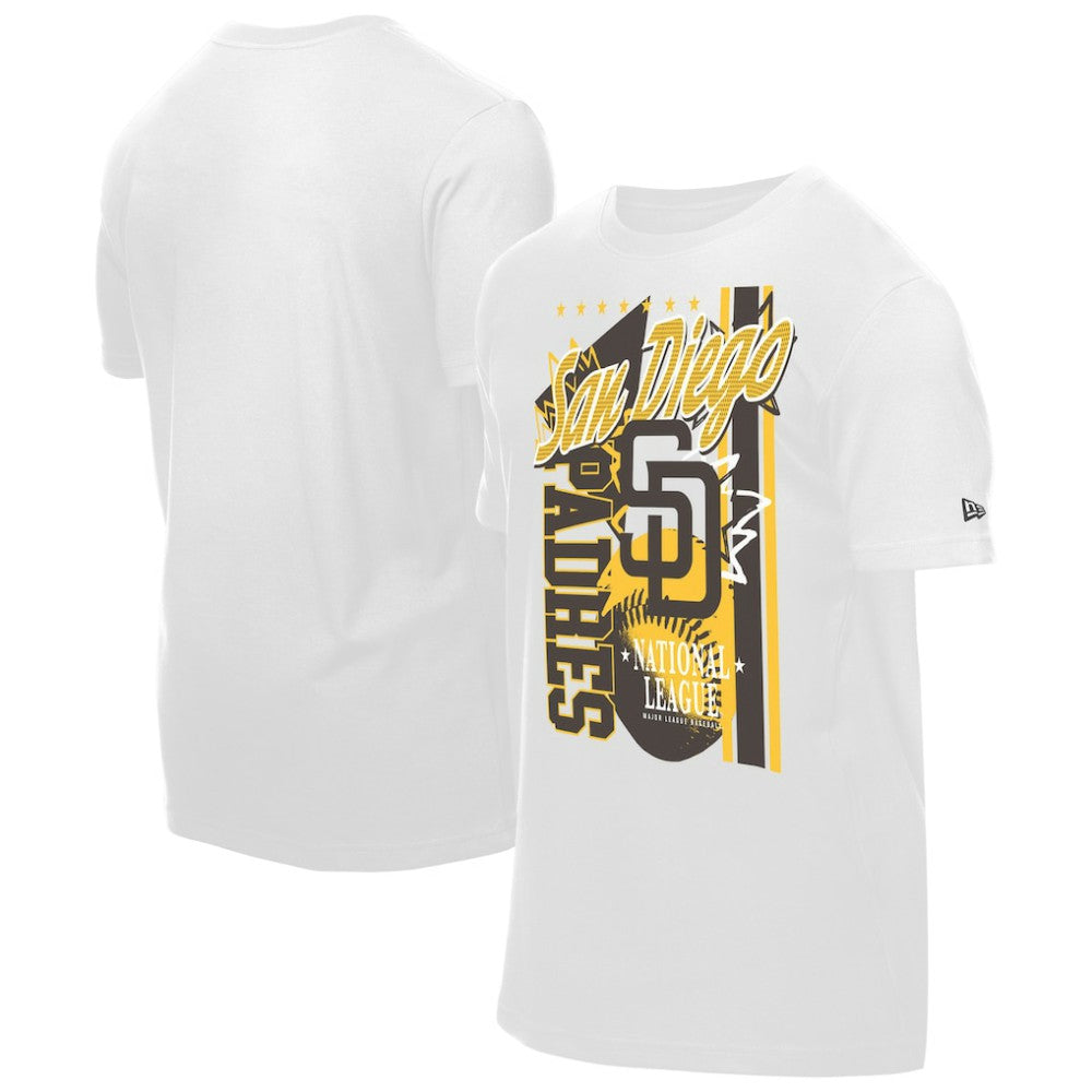 San Diego Padres Big Graphic Domestic T-Shirt - White | New Era