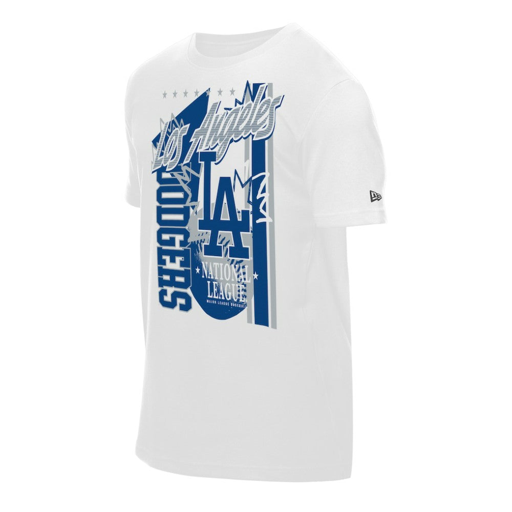 Los Angeles Dodgers Big Graphic Domestic T-Shirt - White | New Era