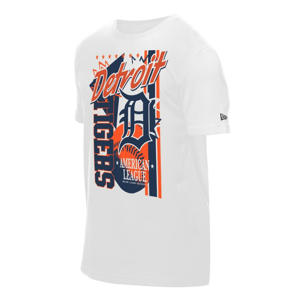 Detroit Tigers Big Graphic Domestic T-Shirt - White | New Era