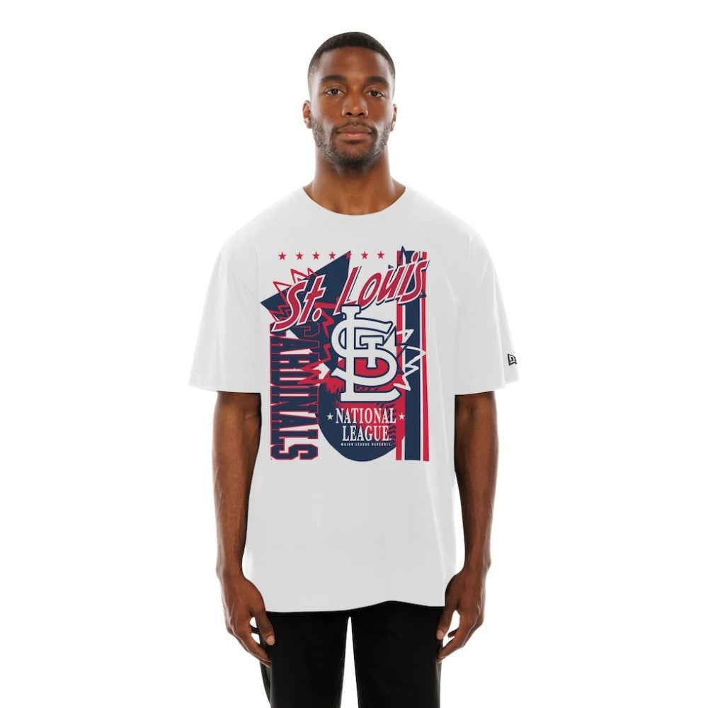 St. Louis Cardinals Big Graphic Domestic T-Shirt - White | New Era