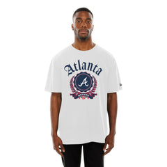 Atlanta Braves Fleur Domestic T-Shirt - White | New Era