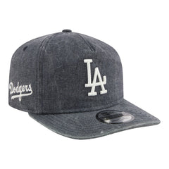 Los Angeles Dodgers Throwback Denim Classic 19TWENTY Adjustable Hat - Navy Heather | New Era