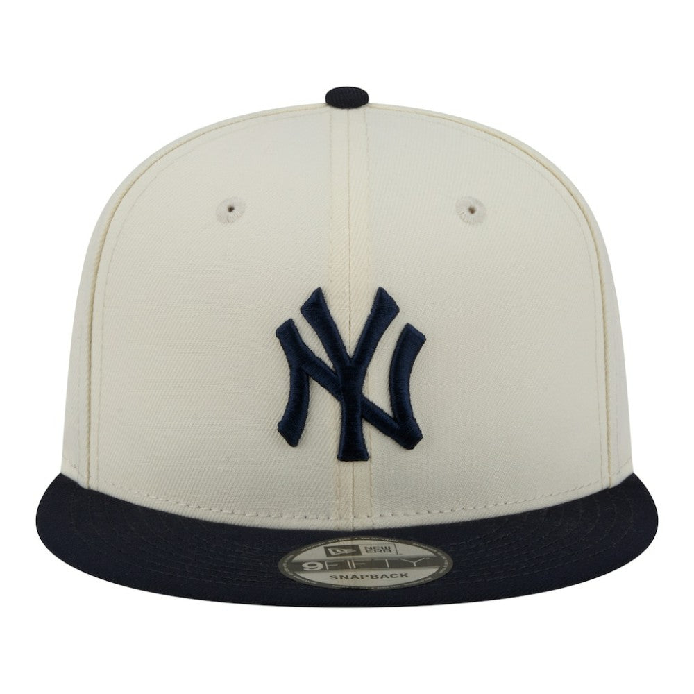New York Yankees Localized 9FIFTY Snapback Hat - Cream/Navy | New Era