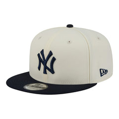 New York Yankees Localized 9FIFTY Snapback Hat - Cream/Navy | New Era