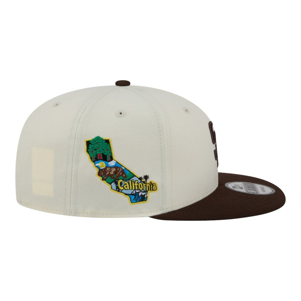 San Diego Padres Localized 9FIFTY Snapback Hat - Cream/Brown | New Era