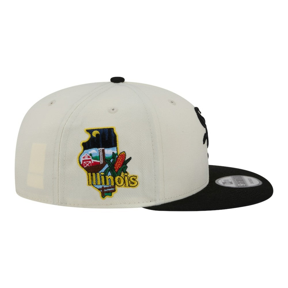 Chicago White Sox Localized 9FIFTY Snapback Hat - Cream/Black | New Era