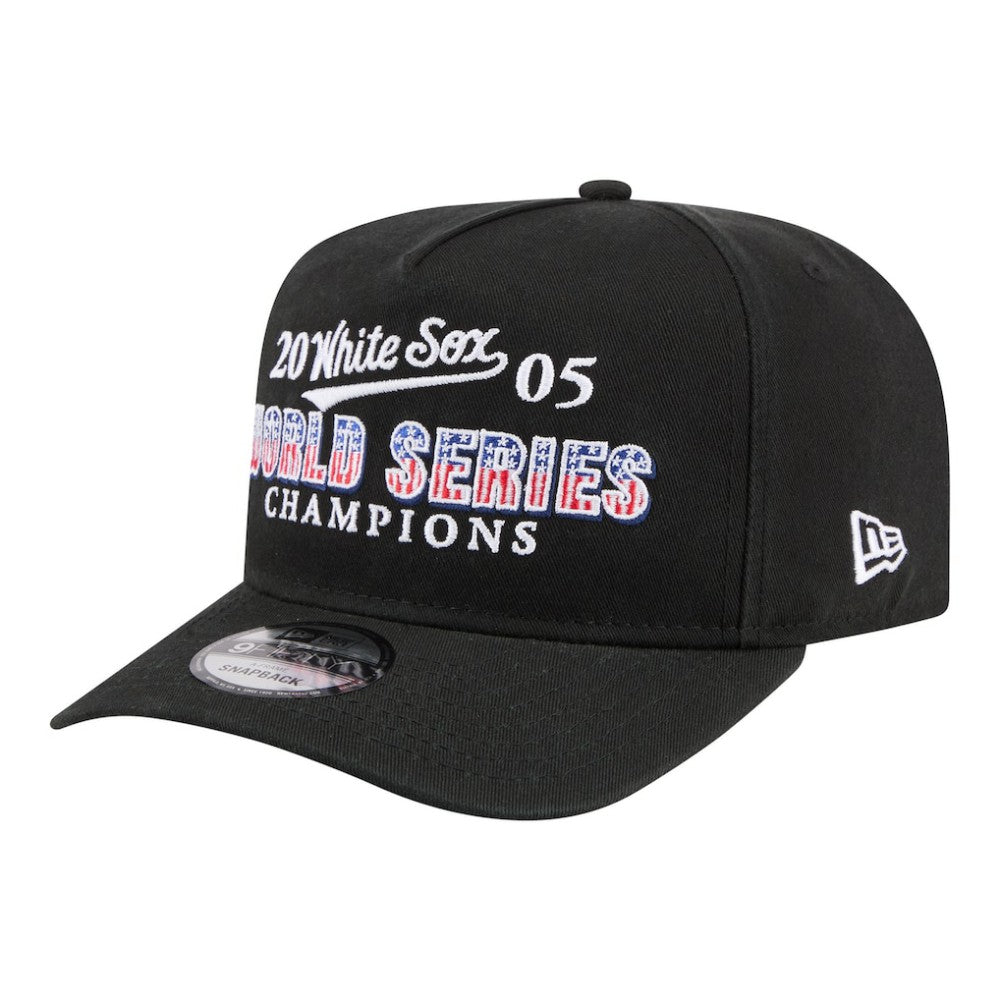 Chicago White Sox 2005 World Series Champions Historic 9FIFTY A-Frame Snapback Hat - Black | New Era