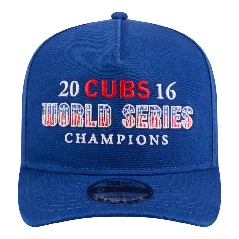 Chicago Cubs 2016 World Series Champions Historic 9FIFTY A-Frame Snapback Hat - Royal | New Era