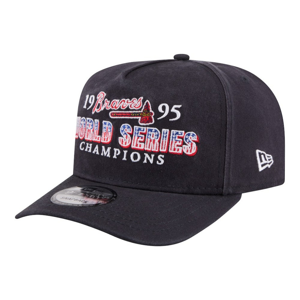 Atlanta Braves 1995 World Series Champions Historic 9FIFTY A-Frame Snapback Hat - Navy | New Era