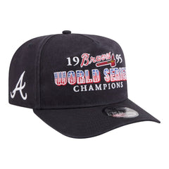 Atlanta Braves 1995 World Series Champions Historic 9FIFTY A-Frame Snapback Hat - Navy | New Era