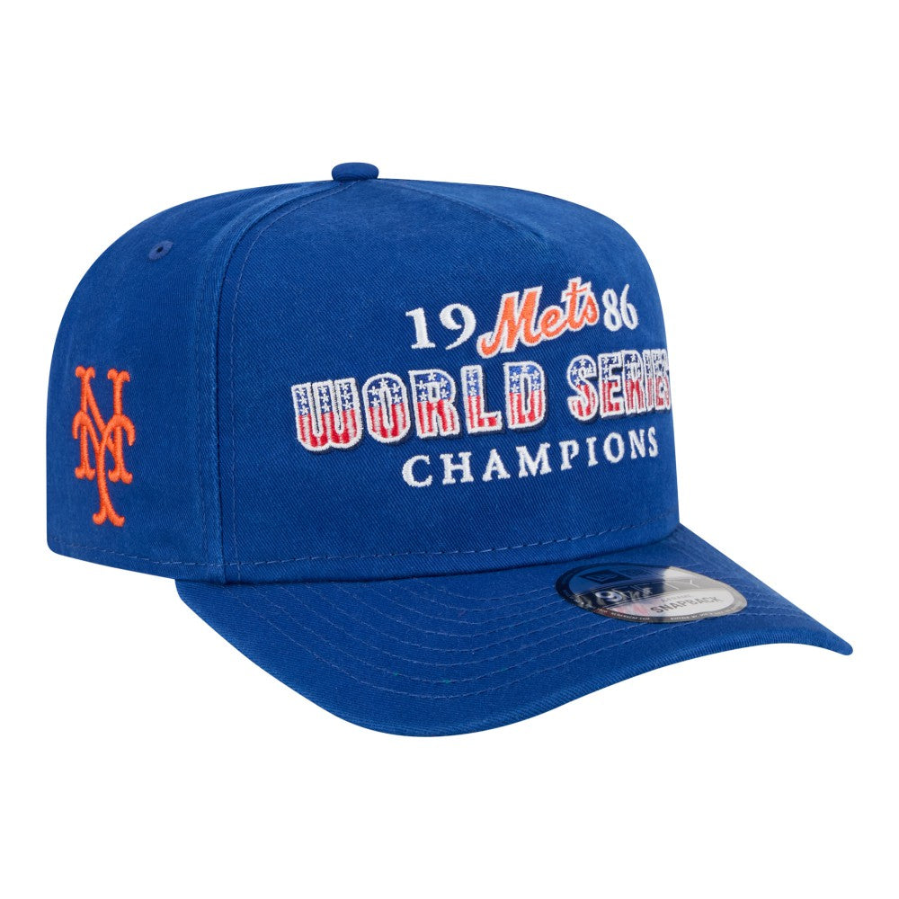 New York Mets 1986 World Series Champions Throwback 9FIFTY A-Frame Snapback Hat - Royal | New Era