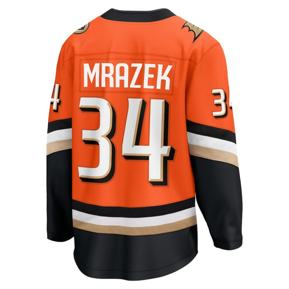 Petr Mrazek Anaheim Ducks Fanatics Home Breakaway Jersey Orange