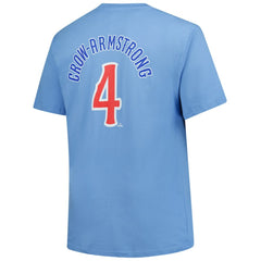 Pete Crow-Armstrong Chicago Cubs Big & Tall Name & Number T-Shirt - Light Blue