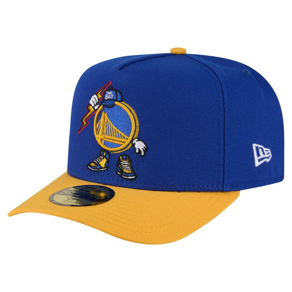 Golden State Warriors Injection Cartoon Logo A-Frame 59FIFTY Fitted Hat sale - Royal | New Era outlet