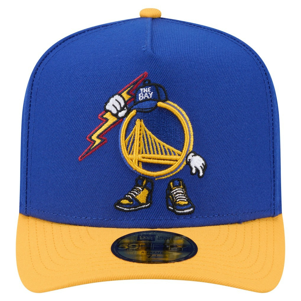 Golden State Warriors Injection Cartoon Logo A-Frame 59FIFTY Fitted Hat sale - Royal | New Era outlet