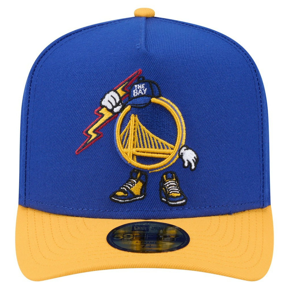 Golden State Warriors Injection Cartoon Logo A-Frame 59FIFTY Fitted Hat sale - Royal | New Era outlet