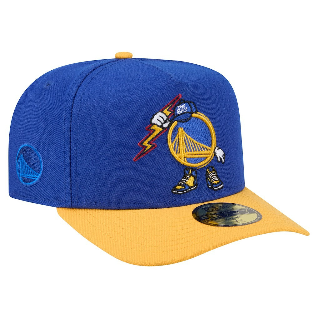 Golden State Warriors Injection Cartoon Logo A-Frame 59FIFTY Fitted Hat sale - Royal | New Era outlet