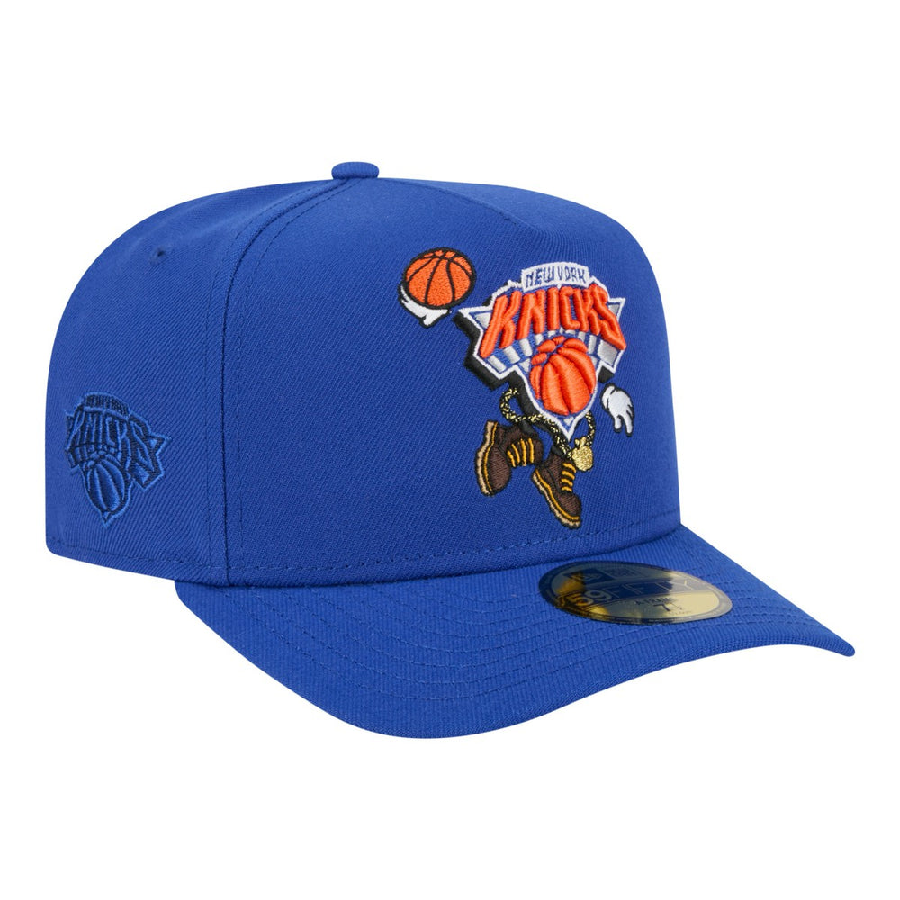 New York Knicks Injection Cartoon Logo A-Frame 59FIFTY Fitted Hat - Blue | New Era discount