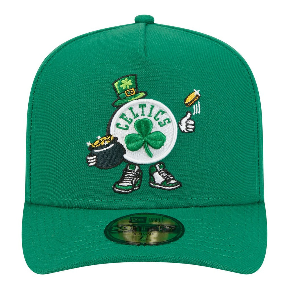 Boston Celtics Injection Cartoon Logo A-Frame 59FIFTY Fitted Hat - Kelly Green | New Era on sale