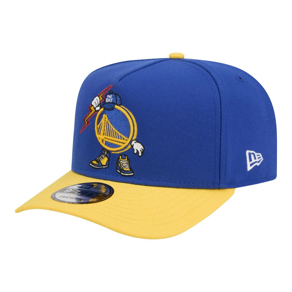 Golden State Warriors Injection Cartoon Logo A-Frame 9FIFTY Adjustable Hat sale - Royal | New Era cheap