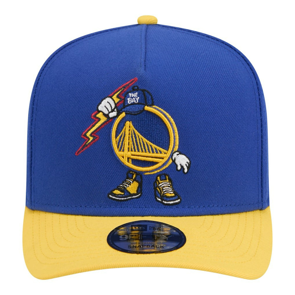 Golden State Warriors Injection Cartoon Logo A-Frame 9FIFTY Adjustable Hat sale - Royal | New Era cheap