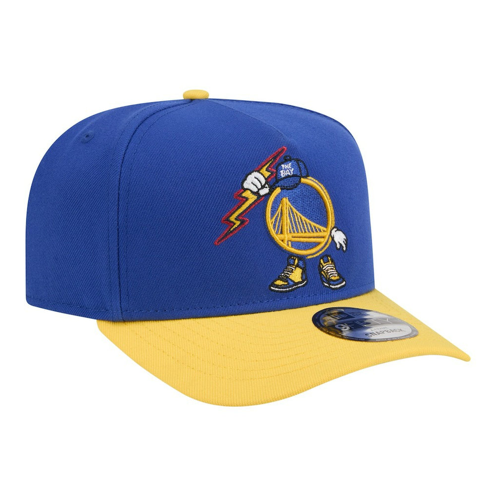 Golden State Warriors Injection Cartoon Logo A-Frame 9FIFTY Adjustable Hat sale - Royal | New Era cheap