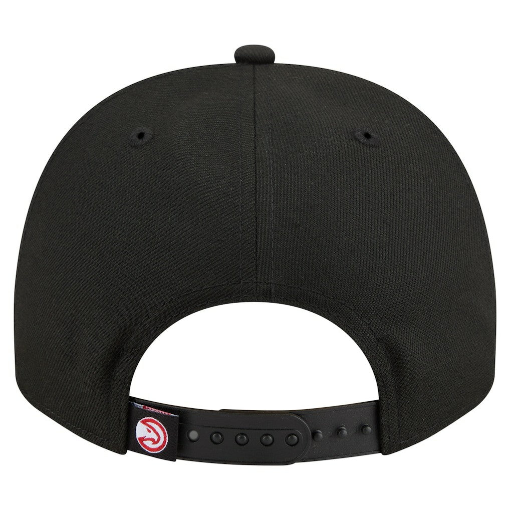 Atlanta Hawks Injection Cartoon Logo A-Frame 9FIFTY Adjustable Hat - Black | New Era sale
