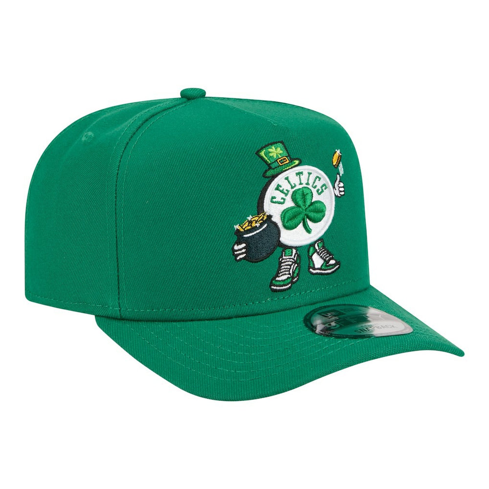 Boston Celtics Injection Cartoon Logo A-Frame 9FIFTY Adjustable Hat - Kelly Green | New Era discount