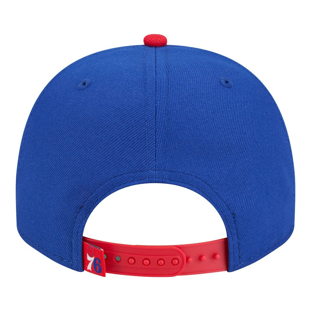 Philadelphia 76ers Injection Cartoon Logo A-Frame 9FIFTY Adjustable Hat - Royal | New Era for sale