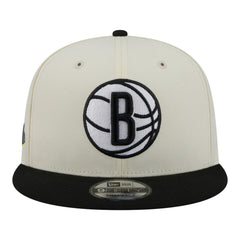 Brooklyn Nets Injection Localized 9FIFTY Snapback Hat - White | New Era cheap