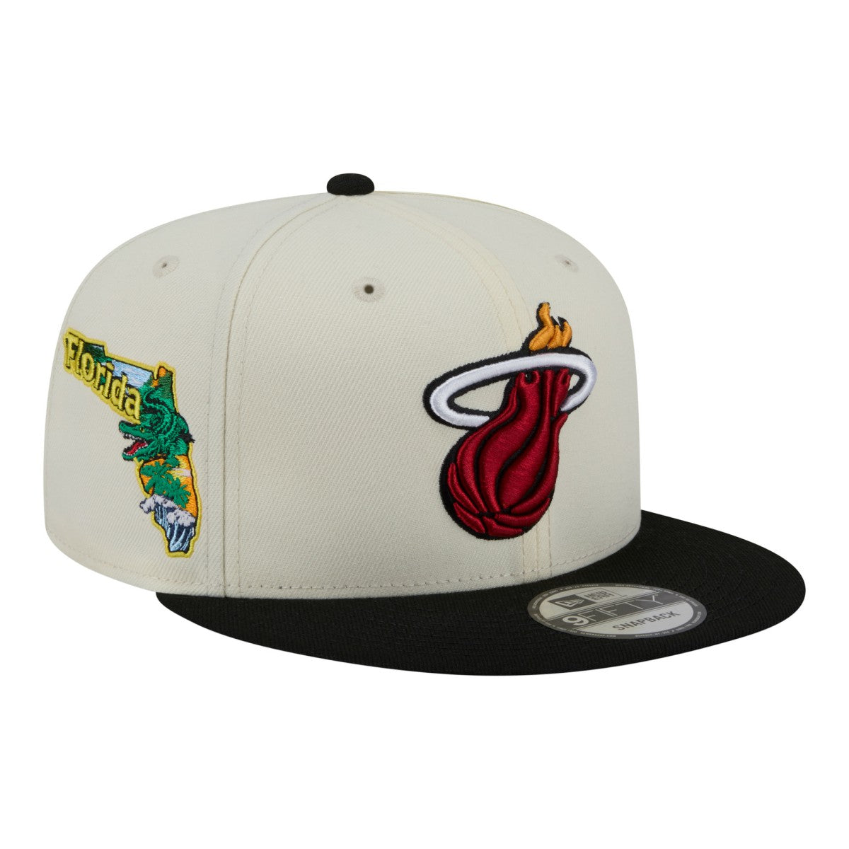 Miami Heat Injection Localized 9FIFTY Snapback Hat - White | New Era for sale